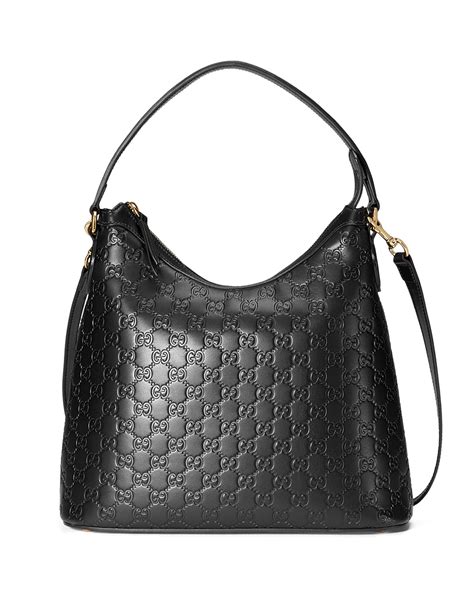 black gucci hobo purse|gucci guccissima hobo bag.